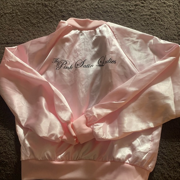 WOMENS ADULT CALIFORNIA COSTUMES SATIN PINK LADIES “GREASE” HALLOWEEN COSTUME - Picture 6 of 8